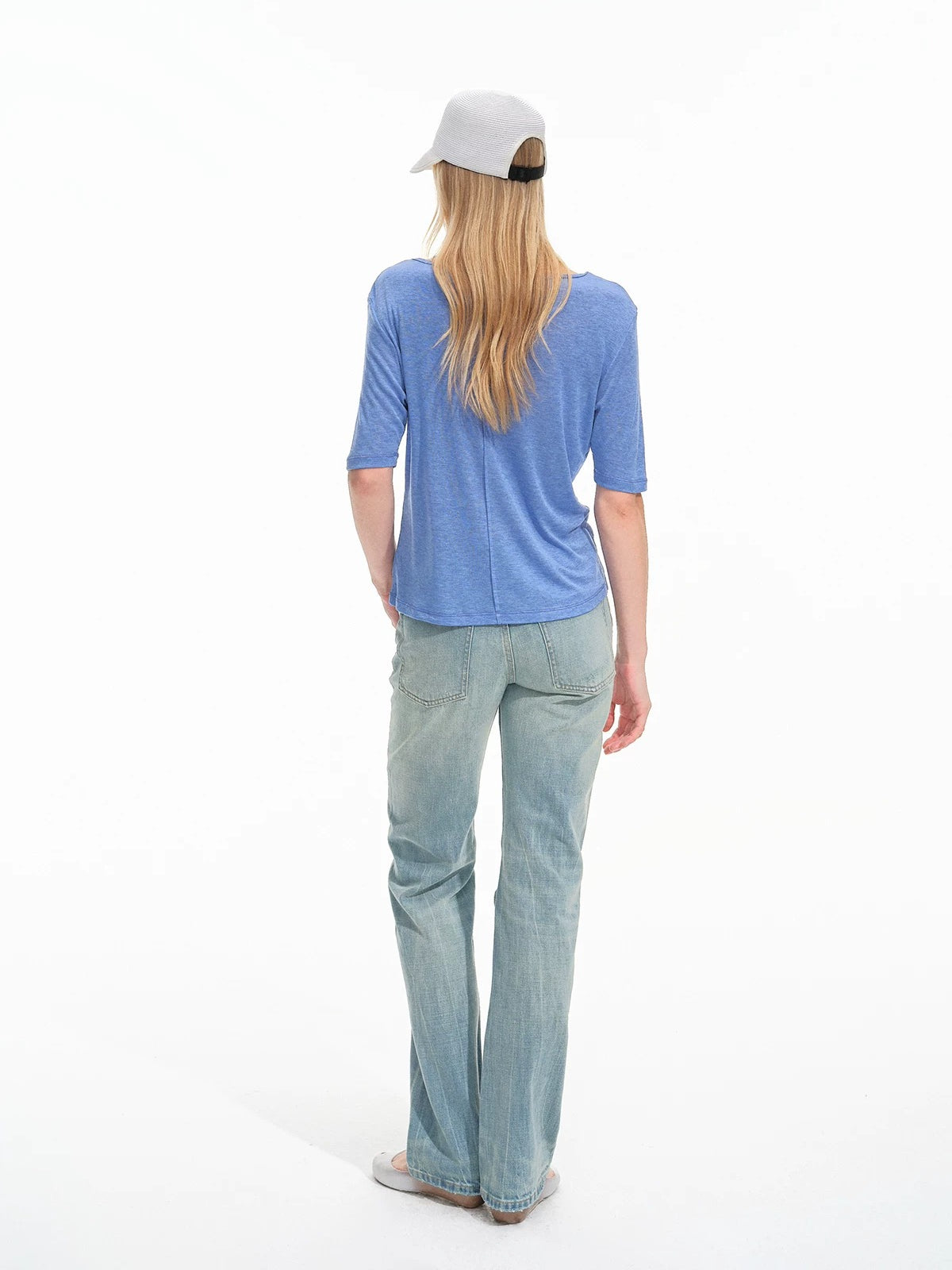 Lyocell Wool U Neck Top