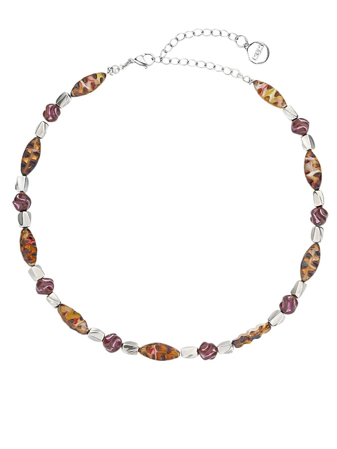 Czech Imported Colored Glaze Necklace