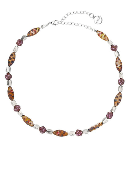Czech Imported Colored Glaze Necklace