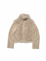 Vintage Faux Fur Panelled Wool-Blend Jacket