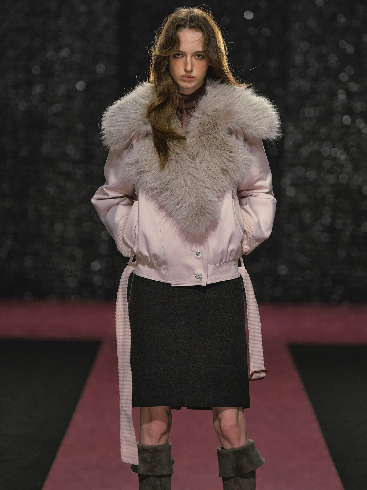 Fur Collar Oversized Jacket
