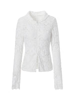 Jacquard Lace Hooded Top