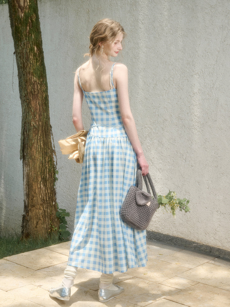 Lace Fake Two-Piece Pleated Patchwork Dress