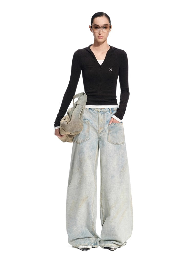 Tencel Wool Layered Long-Sleeve Tee