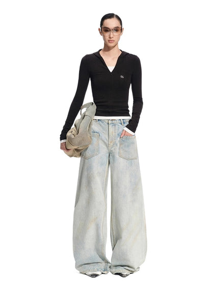 Tencel Wool Layered Long-Sleeve Tee