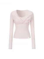 Twist Front Wool Blend Top
