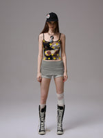 Polka Dot Cat Dog Color-Blocking Camisole