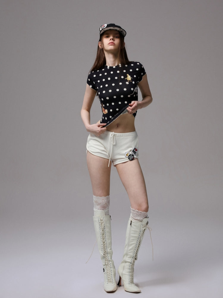 Cats &amp; Dogs Love Polka Dot Print T-Shirt