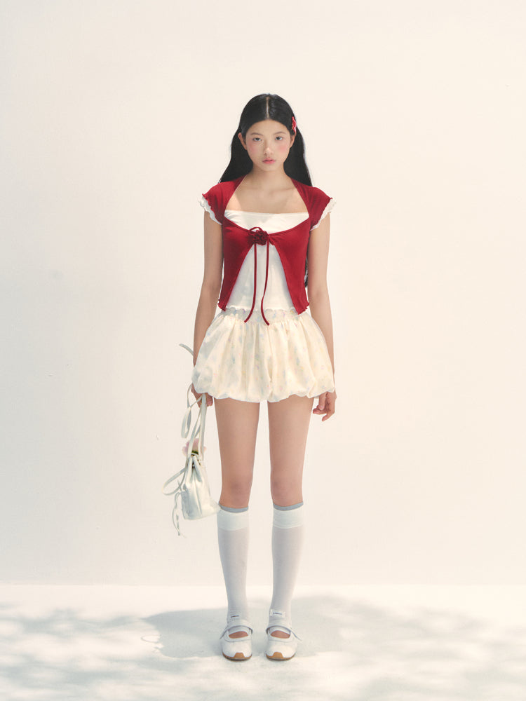 Contrast Fake Two-piece Short-sleeve T-shirt