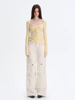 Layered Contrast Knit Top