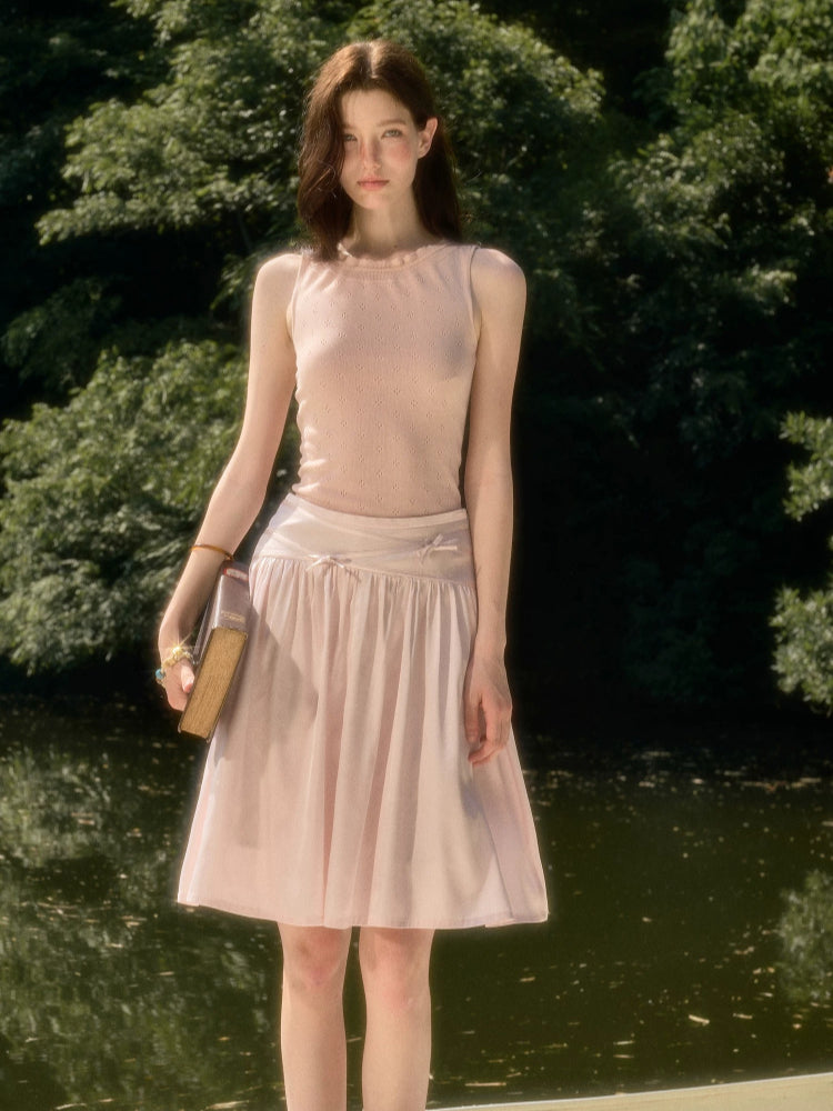 Floral Satin Skirt