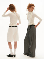Soft Tie Neck Fitted Sleeve Top