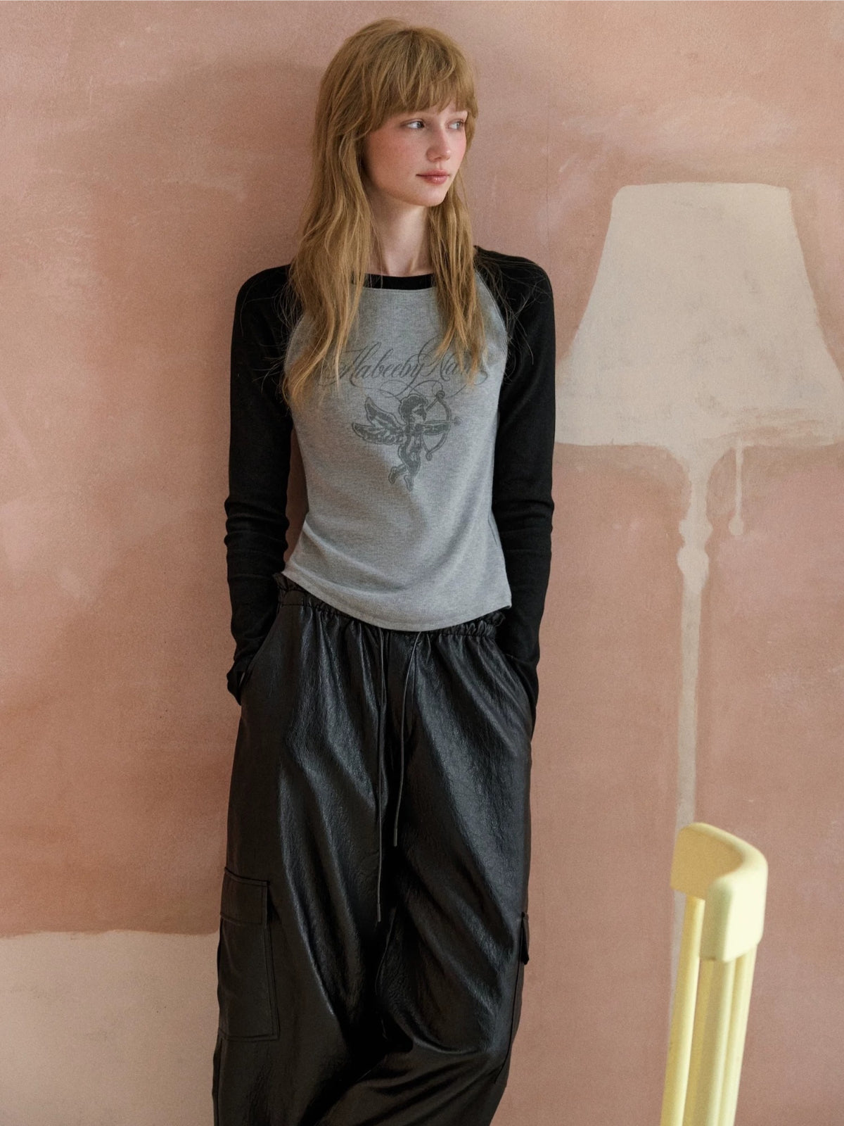 Vintage Angel Raglan Sleeve Tee
