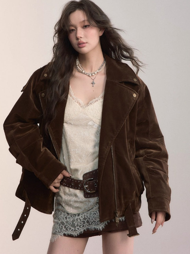 Vintage Loose Denim Down Jacket