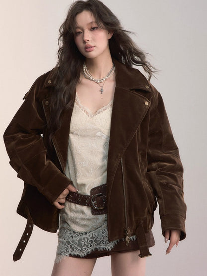 Vintage Loose Denim Down Jacket