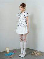 Polka Dot Puff Sleeve Blouse