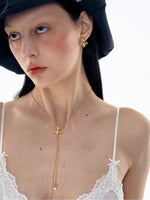 Iris Zircon Tassel Necklace