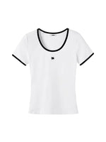 Ghost Tee Contrast Ribbed Slim T-shirt