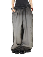 Embroidered Wide Leg Pants