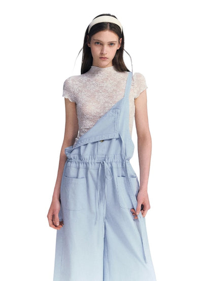 Mock Neck Lace Tee