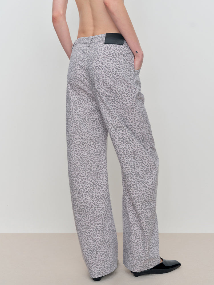 Low-Rise Drop-Crotch Loose Wide-Leg Pants