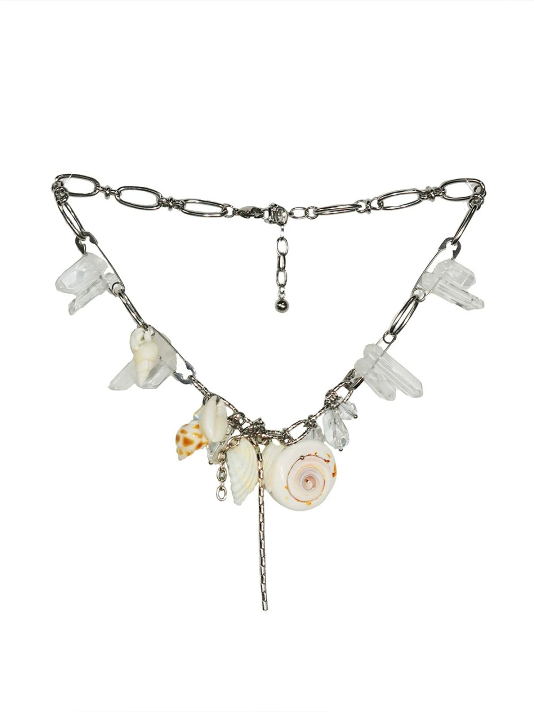 Crystal Shell Layered Necklace