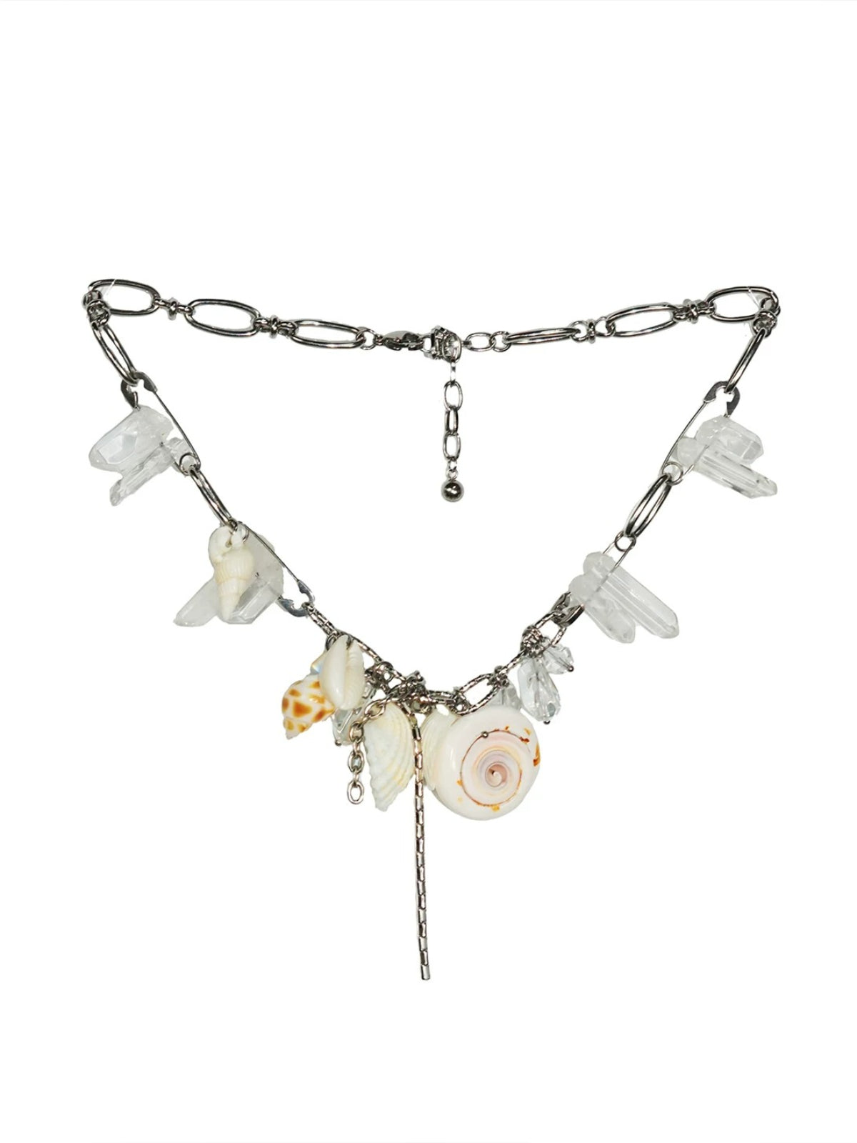 Crystal Shell Layered Necklace