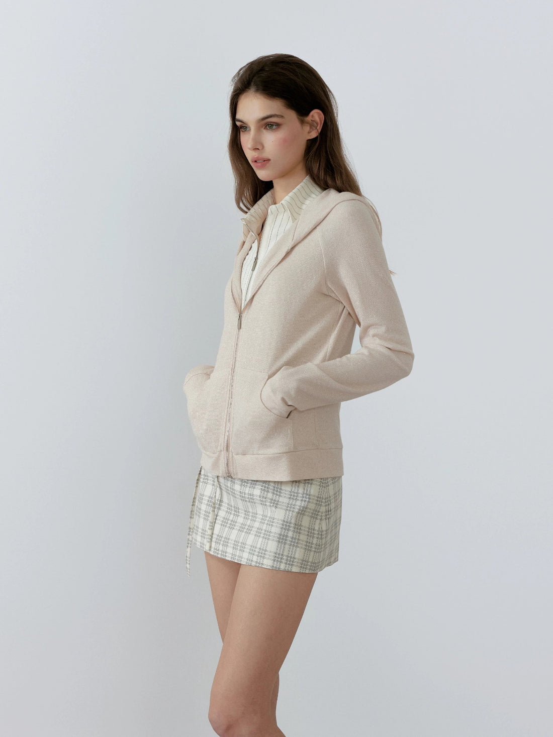 Pink Stripe Layered Jacket