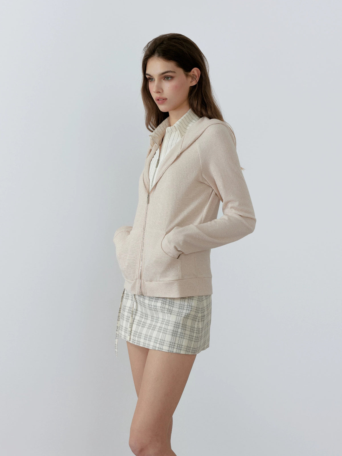 Pink Stripe Layered Jacket