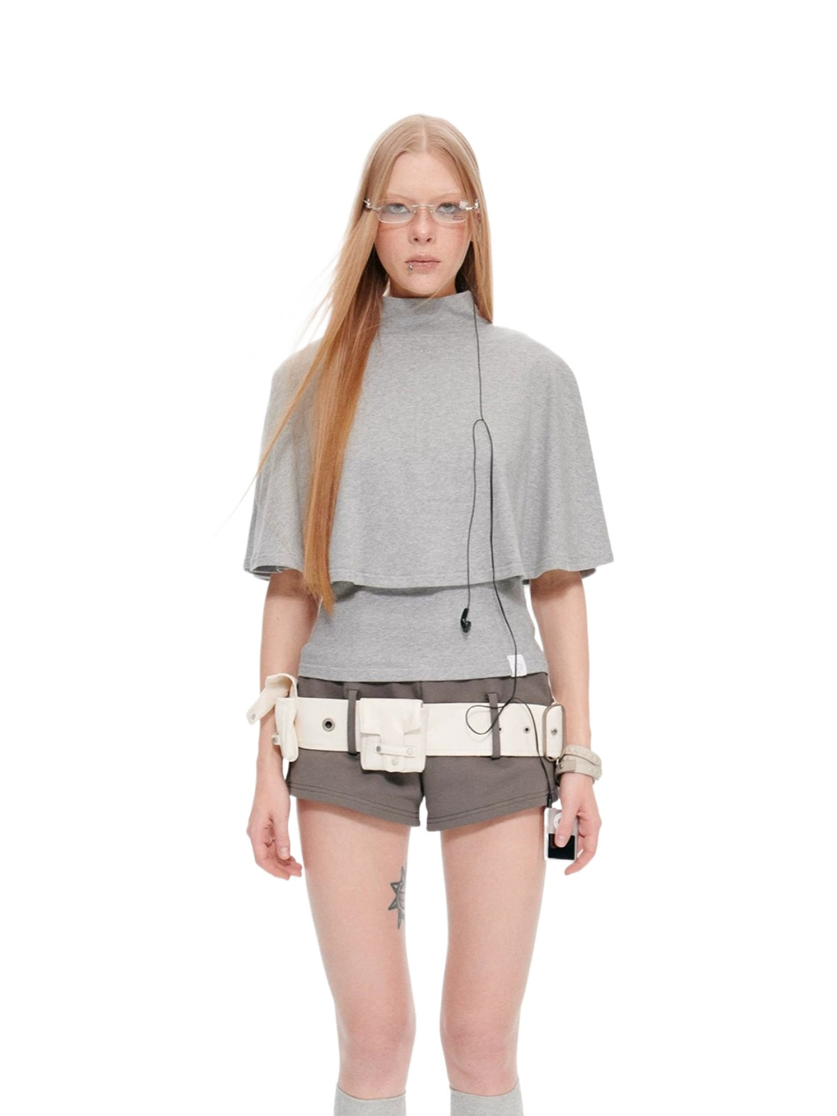 Korean Cape Layered T-Shirt