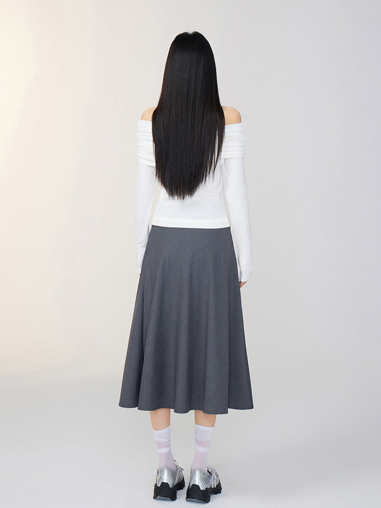 Off-Shoulder Two-Tone Top