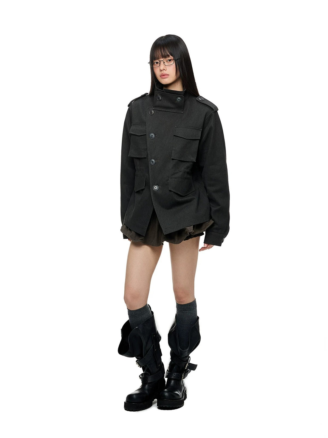 Vintage Utility Stand Collar Jacket