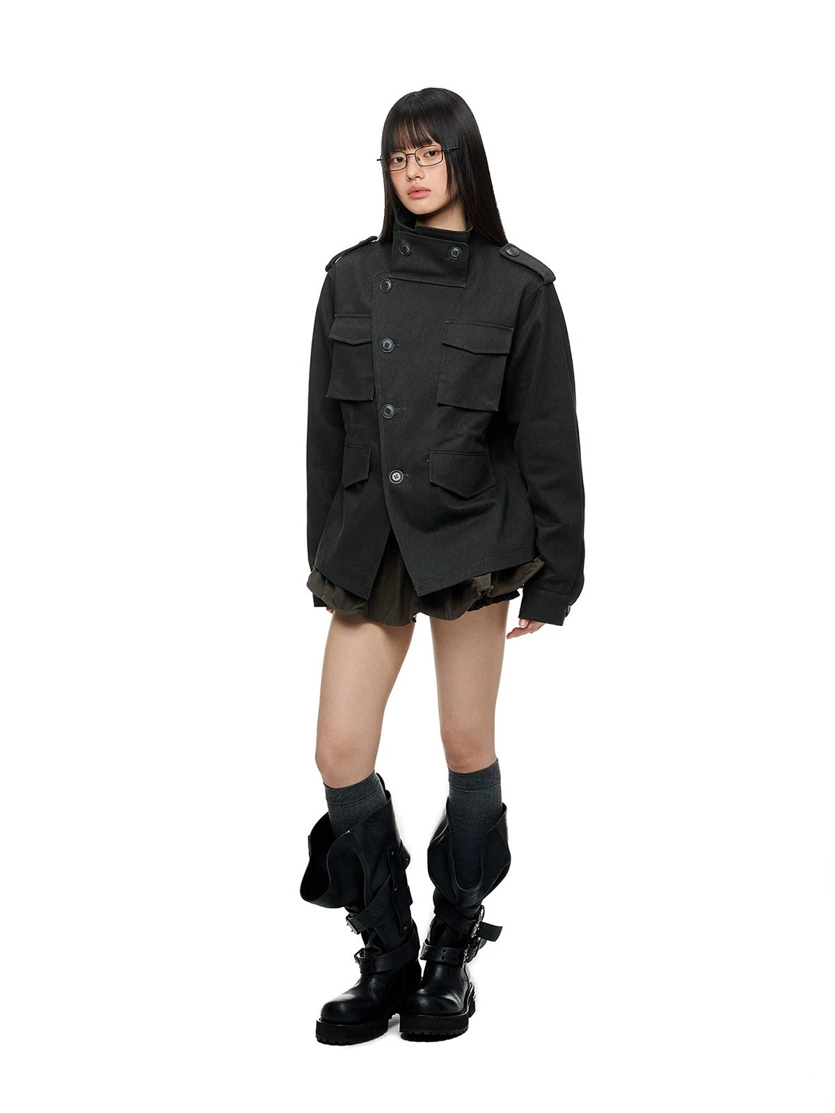 Vintage Utility Stand Collar Jacket