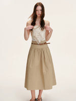 High Waist A Line Skirt