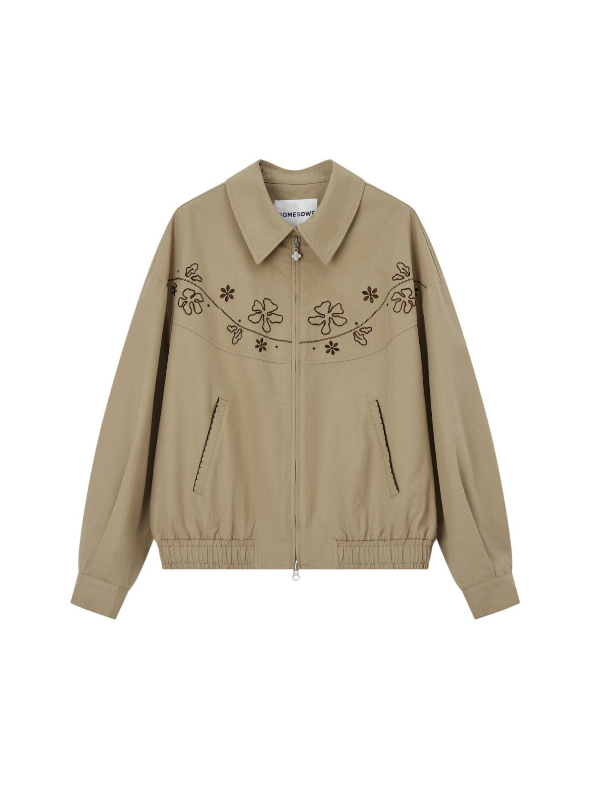 Floral Embroidered Utility Jacket