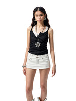 Double-layer Fake Two-piece Color-Blocking Vest