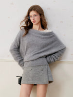 Wool Blend A-Line Skirt