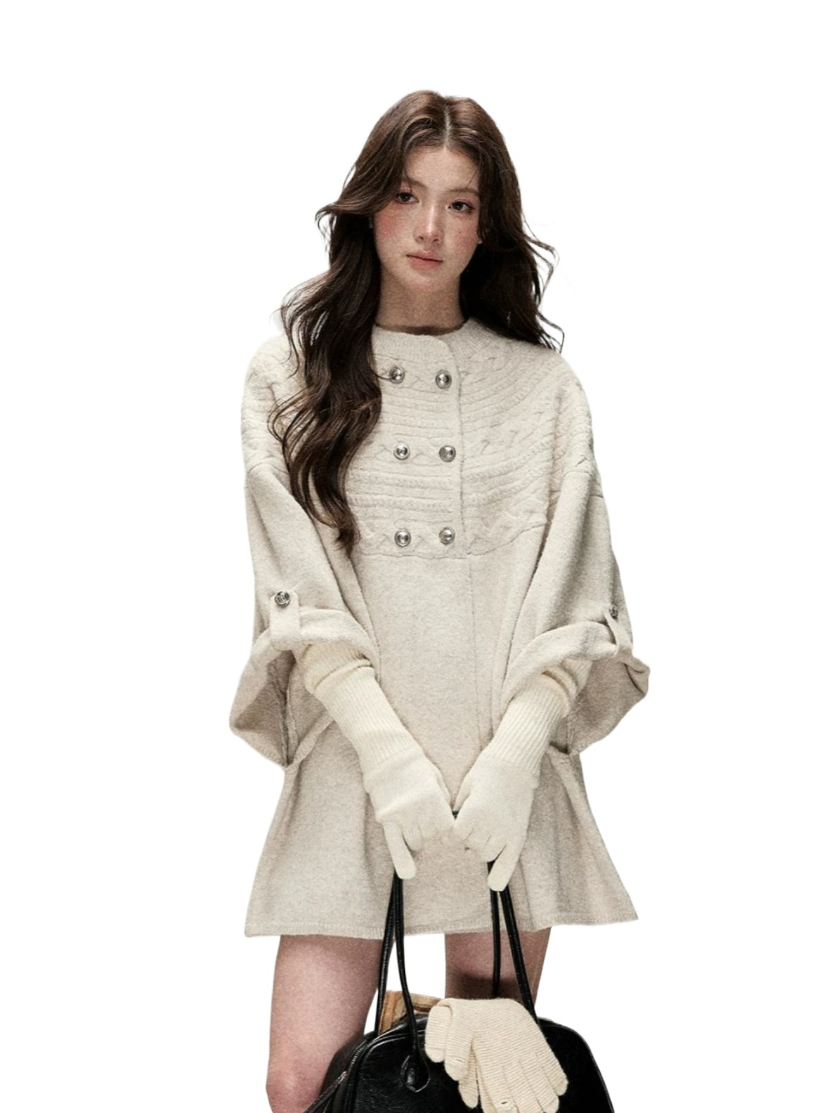 Cable Knit Cape Cardigan