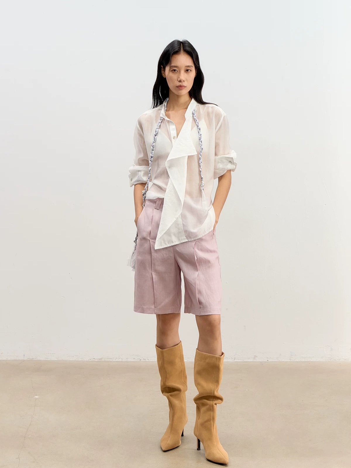 Lyocell Ribbon Blouse