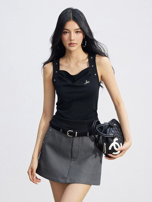 Star Pleated Slim Tank