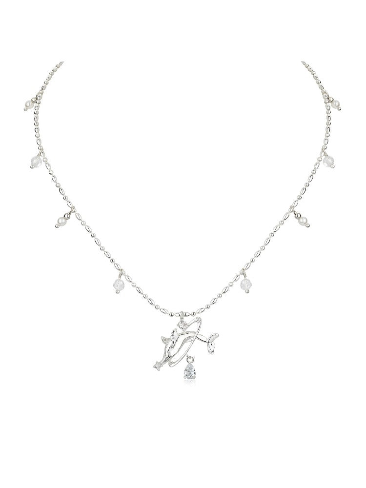 Whale Bead Pendant Necklace