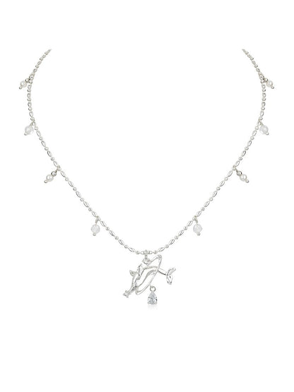 Whale Bead Pendant Necklace