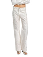 Snake Print Flare Cargo Pants