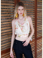 Watercolor Floral Silk Square Scarf