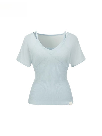 X-Line Layered V-Neck T-shirt