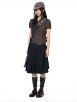 Ruched Puff Sleeve Shirt