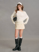 Wool Blend A-Line Skirt