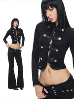Gothic Jacquard Metal Cardigan