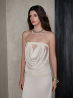 Halter Bowknot Cowl Neck Backless Dress