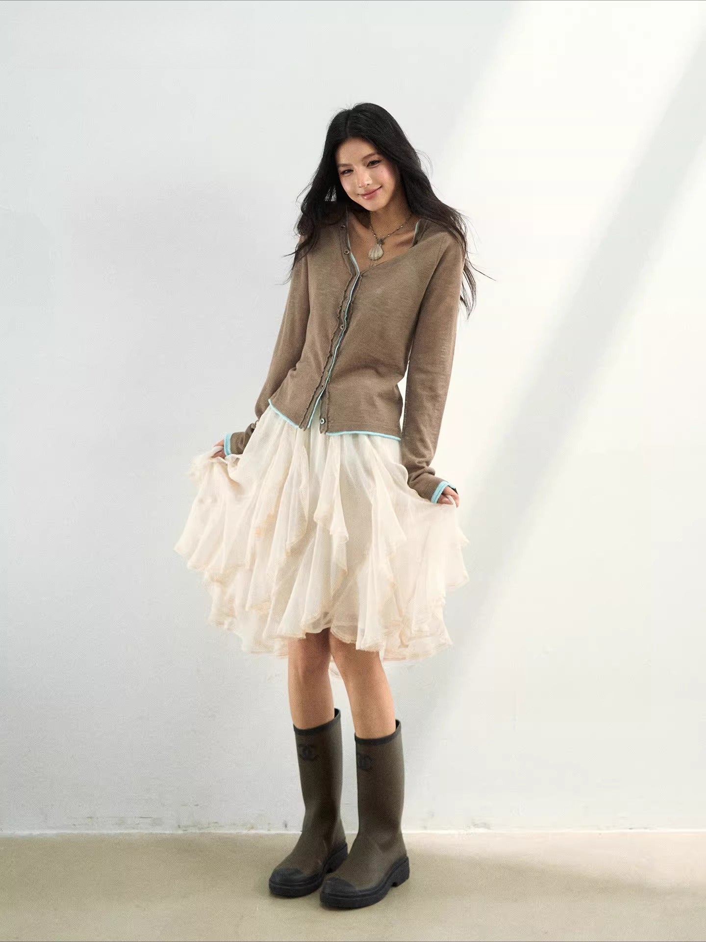 Draped Asymmetrical Skirt